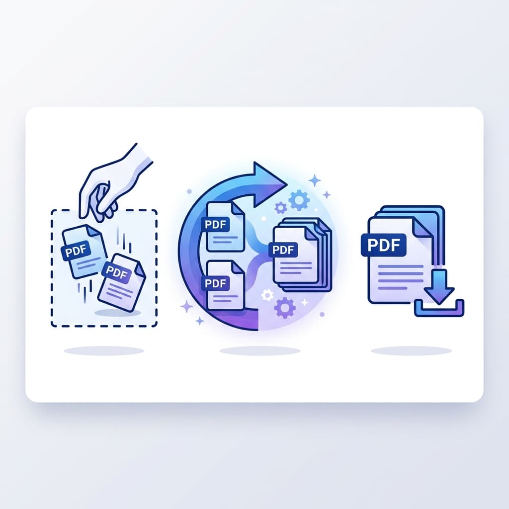 How to merge PDFs illustration